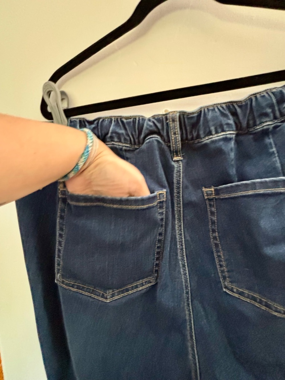 torrid Feel The Fit Dark Blue Distressed Straight Leg Jeans - Picture 6 of 9